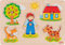 goki 57306 – Steckpuzzle Katze und Hund – Tierpuzzle mit Holzgriffen für Kleinkinder