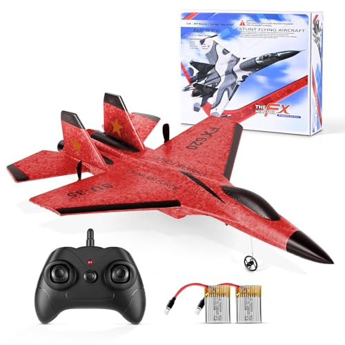Tnamdan Aereo Telecomandato, 2.4 GHz Aereo RC, 2 Modalità di Avvio Aerei Telecomandati con Sistema di Volo Giroscopico a 3 Assi, Luce Notturna a LED e Ricarica USB per Principianti e Bambini