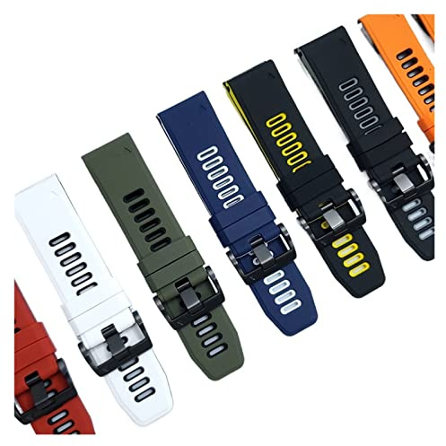 YGUKOJ 2. 6mm 22mm 20mm. Quickfit-Gurt kompatibel mit Garmin Epix. FENIX 7. 7x 7s. Solar 6. 6x 6s. Profi 5x 5s. Plus/Instinkt 2 / Vorderunner 945 Silikonband(Red black,For Fenix 6X Pro)