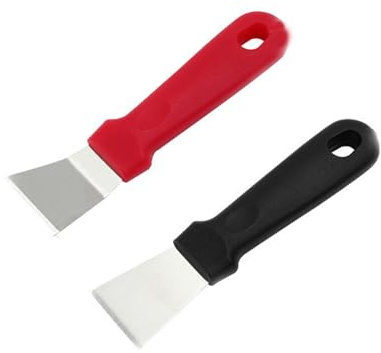 Super Scraper - ShiningUU 2-Pack Professional Scraper for Ovens, Stoves, Induction Hob, Freezer | Safe Stainless Steel None-Scratches Putty Scraper Tool for Kitchen Cleaning