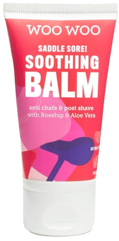 WooWoo Saddle Sore! Bálsamo humectante y reconfortante para mujeres - Aceite de escaramujo, manzanilla, cera de abeja y aloe vera - 50ml