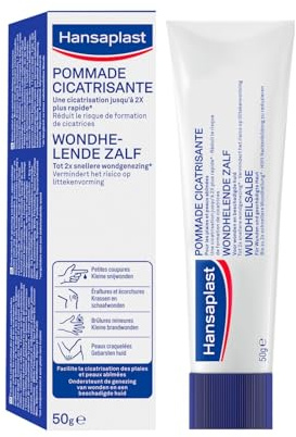 HANSAPLAST - Pommade Cicatrisante - Réduit Le Risque De Cicatrices - Cicatrisation Rapide- Pour Tous Types De Plaies - Huile de Paraffine, Glycérol & Cérésine - Tube 50 g