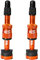 Quickfill Presta-Ventile (Paar) – 16–24 mm – Naranja