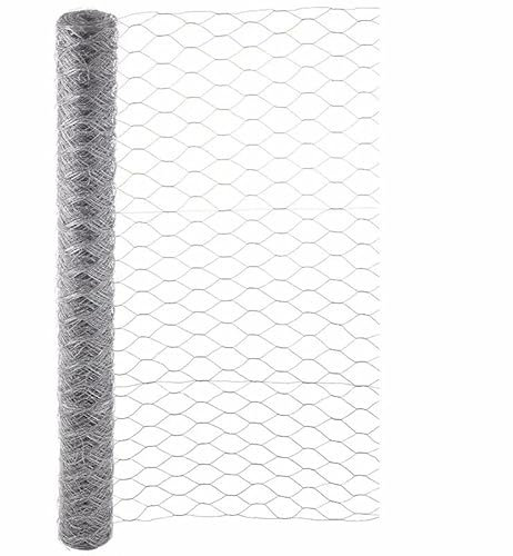 Garmix Sechseckgeflecht 50mm Verzinkt Kaninchendraht 1,0mm Volierendraht (120cm x 25m)