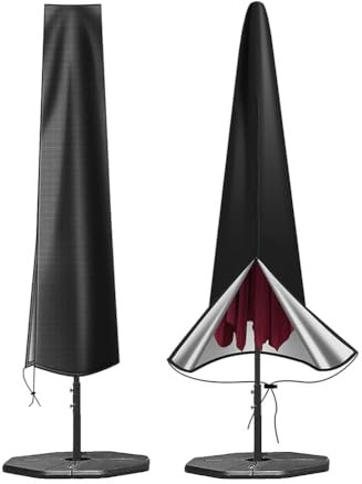 Cowhilan Copri Ombrellone da Giardino, Copri Ombrellone da Patio con Zip 210D Oxford Banana Copri Ombrellone Impermeabile Anti-UV 190x50x35CM