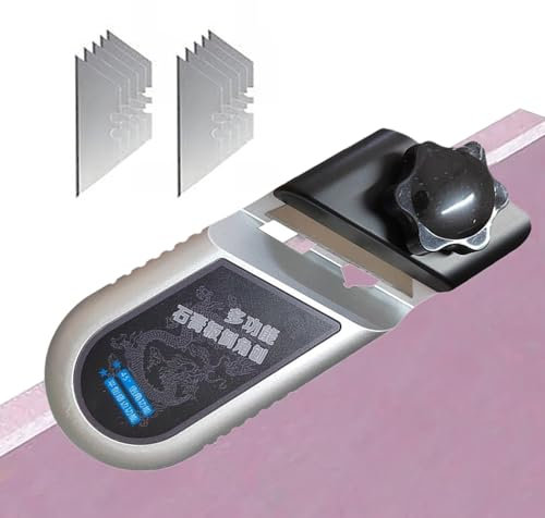 Teksome Chanfrein V Pour Plaques De Plâtre | Découpeur Rapide En Alliage D'Aluminium Pour Plaques De Plâtre | Avec 10 Lames Rabot de Précision pour Finition Murale et Rénovation de Domicile