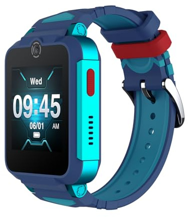 TCL MOVETIME Family Watch 2 Reloj Inteligente Niños - Azul, 4G Videollamadas, GPS en Tiempo Real, Monitor Actividad, Cámara 2MP, Botón SOS, IP65, Control Parental