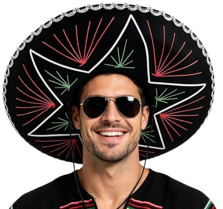 traditionell mexikansk sombrero hatt traditionell bred brätte | Traditionell sombrero charro hatt för maskeradfest med maskerad tema i