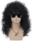 VGbeaty Herren Slash Lange Lockige Schwarz Hart 70er Jahre 80er Rocker Perücke Kostüm Cosplay Perücke (Schwarz)