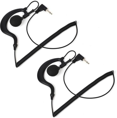 HYS G formar öronsnäckor 2,5 mm hörlurar hörlurar rent headset för Kenwood HYT Motorola 2,5 mm radioutrustning mikrofon mikrofon handmikrofon (2 st.)