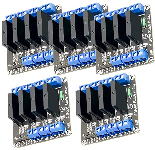 AZDelivery 5 x 4 Kanal Relais Modul 5V DC Halbleiterrelais Low Level Trigger Power Switch Relais Board kompatibel mit Arduino und Raspberry P