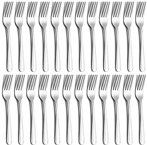 Forks Set, Hunnycook Forks Set of 24, Stainless Steel Dinner Forks Pack of 24, Cost-Effective and Used as Dessert/Salad Fork/Cake Fork for Home/Party/Restaurant, Food Grade&Dishwasher Safe.