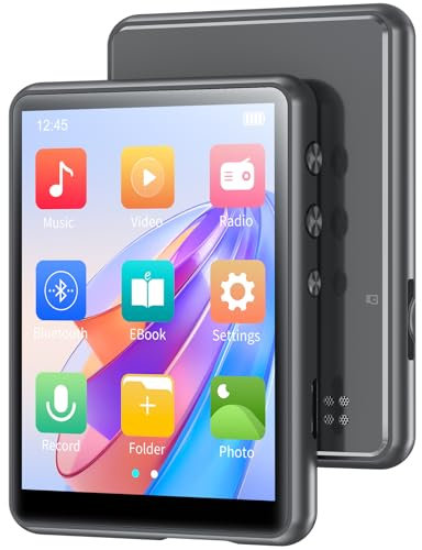 MECHEN Lecteur MP3 Bluetooth 5.3 64GO - Baladeur MP3 Multifonctions avec Son HiFi, Radio FM, Enregistreur, Livre électronique, Écouteurs Inclus