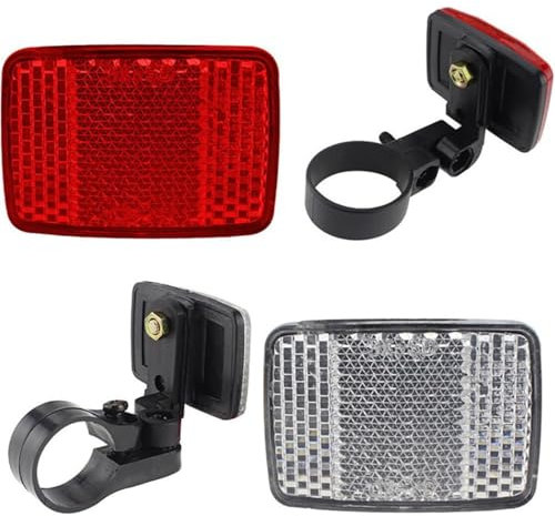 Kjzeex Fahrrad Reflektoren Vorne und Hinten, 1stk Reflektoren Vorne+1stk Hinten, Fahrrad Reflektoren Set Vorne Hinten für Mountainbike Motorrad E-Bike (4)