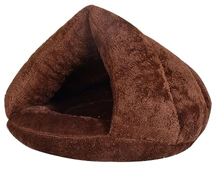 Niche chaude pour intérieur lavable doux lit tente maison pour chiots petits chiens fond épais lit grotte pour chats d'intérieur L