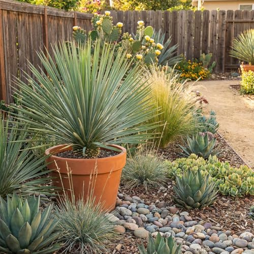 Bloomique - Yucca Rostrata - Giglio di palma - Piante da giardino - Resistenti - Sempreverdi - Altezza 40-50 cm - Vaso 26 cm