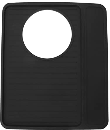 FTVOGUE Kaffemaskin Non Slip Pad Silikon Top Pad 28 X 23,7 Cm Livsmedelsklassat Material Hjälper Till Att Minska glid- och Ytmärken för Kaffebryggare för 870 880 Hemmabruk (Svart)