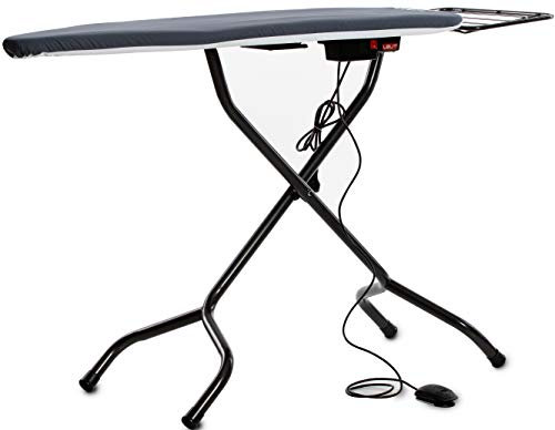 LELIT PA173 Claudia, asse da stiro con superficie riscaldata, funzione aspirante con controllo a pedale e punta affusolata