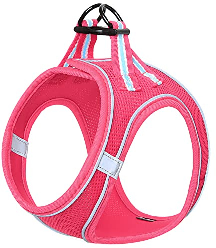 HEELE Hundsele för Hundar Sela Hund Liten Mjuk Mesh Sele för Medium Stor och Små hundar, Justerbar Reflekterande Andningsbar Valpsele, Rosa, S
