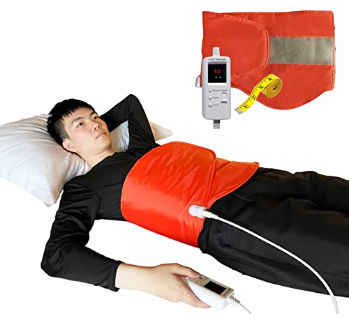 V ddhoger Electric Heating Massager Belt with Hot Compress Vibration,Massage for Abdominal Back Lumbar Stomach Pain Relief,Waist Trimmer Fitness Home Exercise, Fitness Equipment for Abdom,Ab Machine