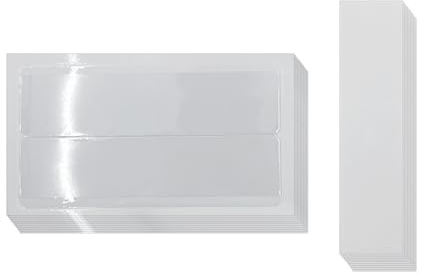 CZAKOMIX Fundas Autoadhesivas de índice-60 Piezas Bolsillo Autoadhesivo 11x3 cm, Porta Etiquetas Adhesivas Transparente, Bolsillos Adhesivos Para Organizar Etiquetas,Tarjetas índice, Visita, Fotos