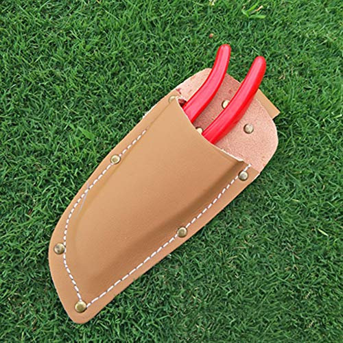 Lederscheide Werkzeugholster, Gartengeräte Holster Gürtel für Gartenschere Zange Schere Gartenmesser(BRAUN)