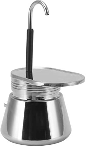 Topiky Cafetera Moka de 1 Taza, Cafetera Espresso Italiana de Acero Inoxidable, Cafetera Moka para Estufa, Cafetera Portátil de Gran Capacidad DIY, 101 a 500 Ml