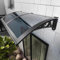 KDDEON Auvent de Porte et Fenêtres Extérieure,Toit Marquise en Polycarbonate Gris Moderne,Marquise de Porte d'Entrée,Terrasse Toit Abri Protection Contre La Pluie,Auvent de Patio (60x150cm/24 x59)