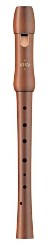Moeck Blockflöte 1253 Schul-Sopran Blockflöte Deutsche Griffweise mit Einfachloch aus Birnbaum gebeizt