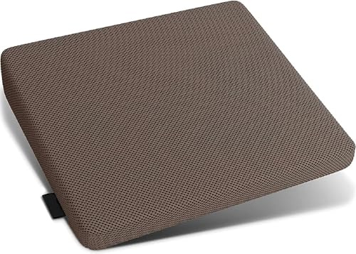 Memory Foam Wedge Seat Cushion Comfort for Cars & Office Chairs - Breathable Design for Tailbone & Lumbar Support, Enhances Posture & Driving Experience 40cm x 34cm x7.5cm (Chocolate Brown)