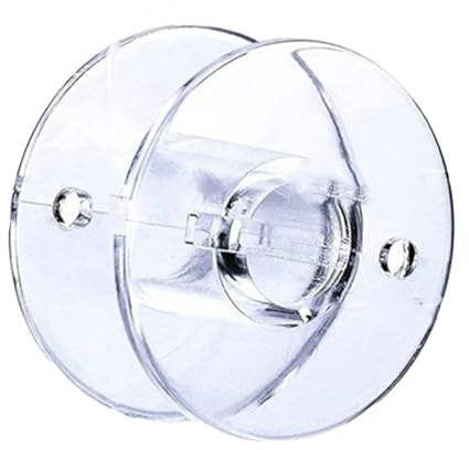 QUXVUIS Bobinas transparentes para máquina de coser, resistentes y duraderas, para costuras fiables y precisas, amplia aplicación hechas de plástico, transparente 1