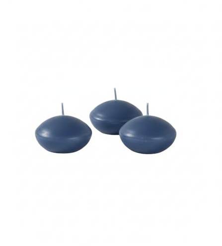 Cereria Di Giorgio - 20 Candele Galleggianti - Diametro 4.5 cm Altezza 2.7 cm - Colore Blu dusk - Durata 4 ore