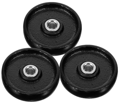 SHINEOFI 3 Stück Metall Wagenheberräder Vorderräder mit Kugellager 2 Tonnen Tragkraft Wagenheberrolle Zubehör für Horizontale Nutzanhänger Stabile Transportrollen für Materialhandhabung