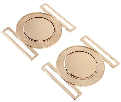 Milisten Boucle de Ceinture Doré Ronde en Alliage de Zinc 2 Pièces