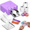 Phomemo M02S Mini Drucker für Smartphone, 300 DPI Taschendrucker Etikettendrucker mit 6 Papierrollen, Kompatibel mit 15, 25, 53 mm Papier, ideal für Studium, Scrapbooking, Fotos, Geschenke (Lila)