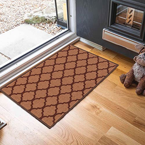Serdim Rugs Washable Door Mat Kitchen Mats Non Slip Trellis Design Hall Runner- Indoor Door Mat - Hallway-Passage Corridor Doormats - Floor Mat