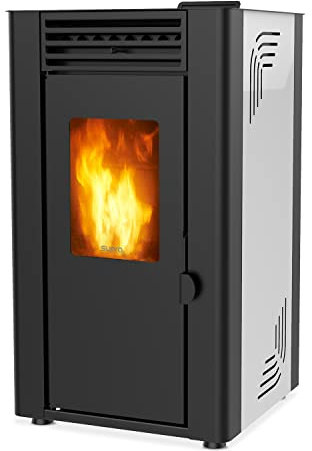 SUPRA ORPHÉE 8 BLANC Poêle à granulés 8KW haute efficacité, capacité réservoir de 15 kg, système de nettoyage, autonomie jusqu'à 22 heures, blanc