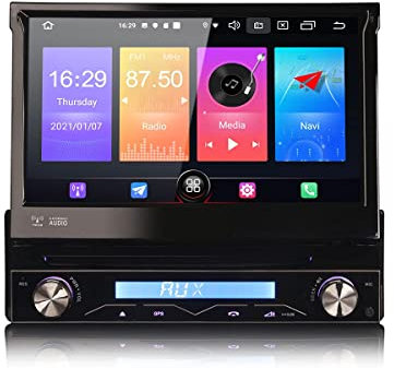 Erisin 7 Desmontable 1 Din Android 10.0 Universal Radio de coche Bluetooth GPS Reproductor De DVD Soporta Navi CarPlay Android Auto WiFi DSP OBD2 USB TPMS 4G TDT DVD DVR Mirror-Link 【2GB + 32GB】