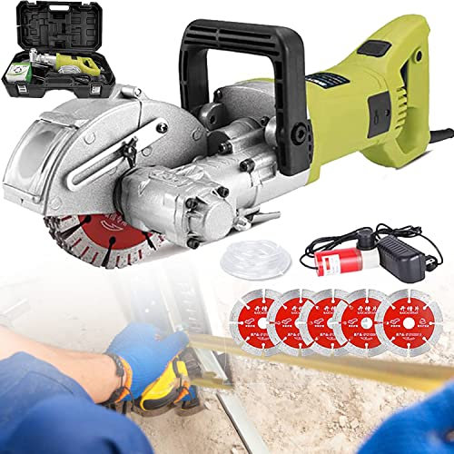 GBHJJ 121/125 Mm 4500W Parete Scanalatrice, Scanalatore Tagliatrice Industriale Marmo Granito Scanalatura Mattonelle Taglierina Mattone Scanalatrice, Taglierino Muro,125mm