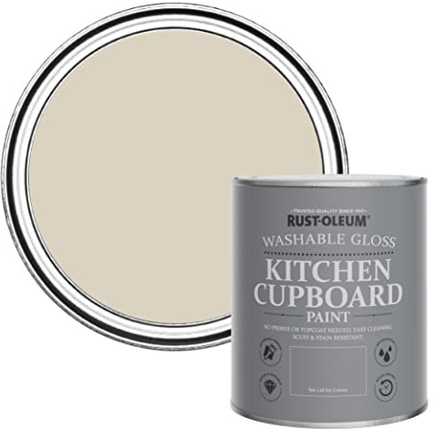 Rust-Oleum Beige Kitchen Cupboard Paint in Gloss Finish - Hessian 750ml