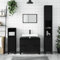 JUNZAI Mueble de baño Madera de ingeniería Negro 80x33x60 cm, Mueble para Lavabo, Mueble Baño Bajo, Estanteria Lavabo, Mueble Lavabo 831661