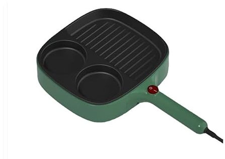 UNbit Eisen, Antihaft-Frühstücksmaschine, Eisen, Brot, Toast, Frühstücksmaschine, multifunktionales Backen, Grill, Ofenform, Grill, Bratpfanne Waffeleisen (Color : Green, Size : UK)