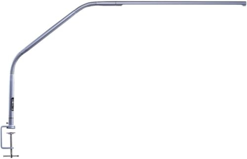 Slimline 4™ LED-Tischleuchte in Eisgrau – 6.000 K Tageslicht, 3.200 Lux, 4 Helligkeitsstufen, USB-C-Ladeanschluss, Blendschutz-Diffusor, flexibles Design, Kunst & Handwerk, Nähen, Nagelstudio