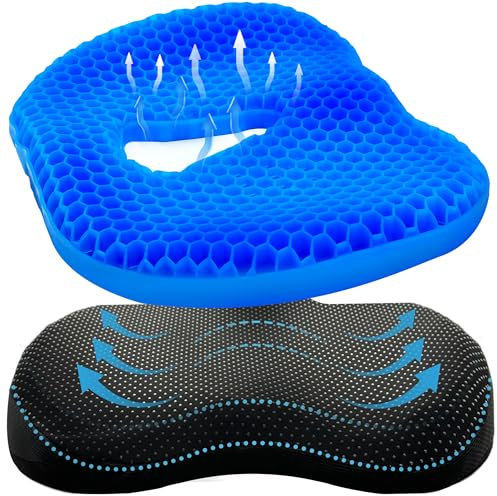 Cojín de gel para asiento, diseño de panal para silla de oficina, coche, en verano, disipación rápida del calor
