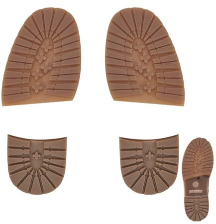 AHANDMAKER 2 pares de 2 estilos de repuesto para suelas de zapatos de goma media suela y tacones antideslizante almohadilla de talón protector de suelo de zapatos reparación de zapatos reemplazo para