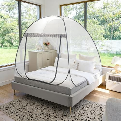 Mosquitera para Cama,Plegable Mosquitera Tienda,Mosquitera desplegable para Cama,Portátil Mosquito Cortina,Tienda Emergente de Mosquitera,para Dormitorio,Hogar,Bebés Mosquito Cortina