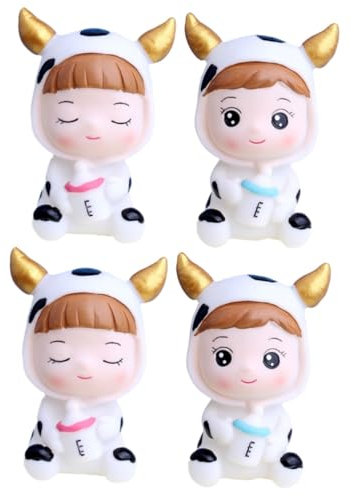 TOYANDONA 2 series Decoración De Pastel Con Forma De Vaca Decoraciones Para Pasteles Decoración De Pastel De Vaca Adornos Para Pastel De Cumpleaños Decoraciones Para 2 piezas