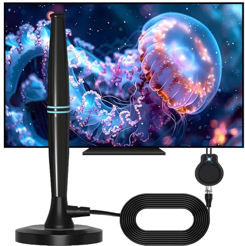 Wavemax - Antena de TV Festberg Hitenna Wave Tune para TV, antena DVB-T2 - Antena de TV digital Freeview Rewave para interiores con señal fuerte, antena de TV inteligente para exteriores, compatible