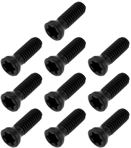 Create idea 10 tornillos Torx M2,5 x 8 mm, acero al carbono de grado T8 para cuchillas de aleación dura, herramientas de torno CNC