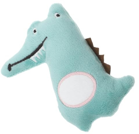 Gadpiparty Giocattolo Interattivo per Gatti da Interno in Peluche Resistente alla Masticazione Erba Gatta, Cuscino a Forma di Coccodrillo per Gioco e Salute Orale dei Gattini